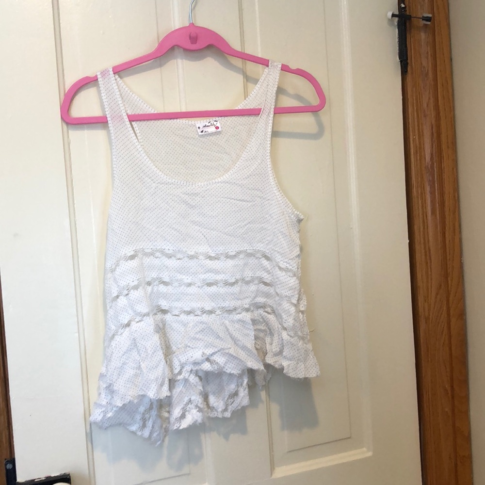 White Lacey Tank Top